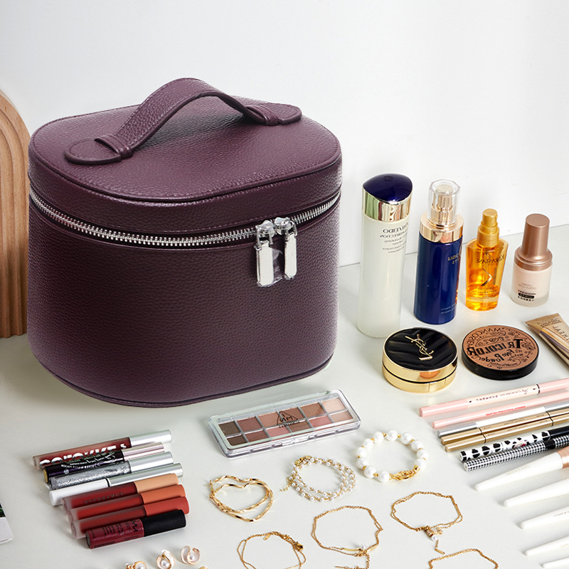 Leather Makeup Bag Portable Tr - Skincare D'Alba review and price