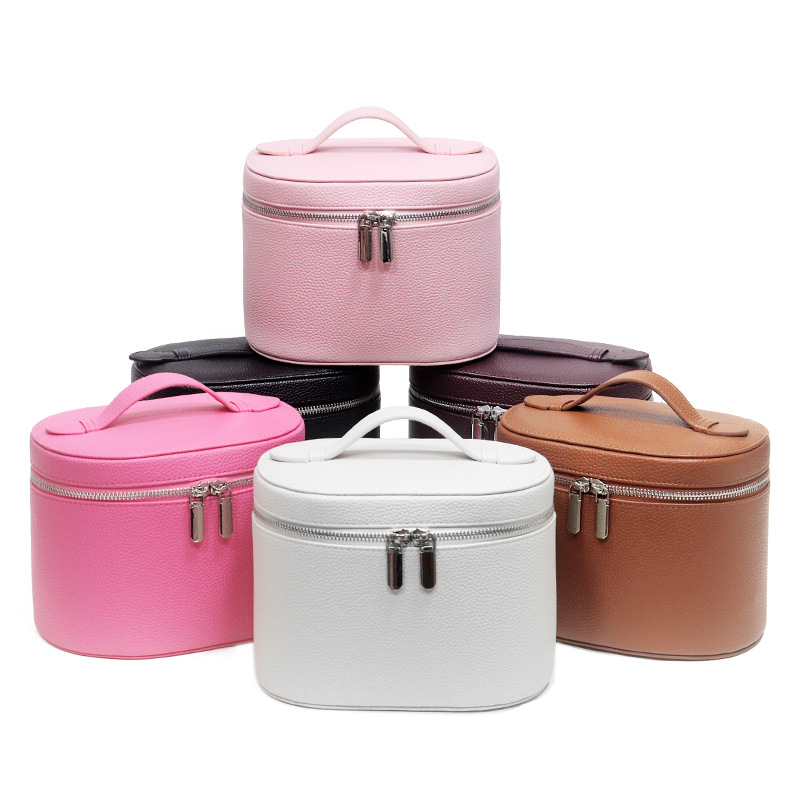 Leather Makeup Bag Portable Tr - Skincare D'Alba review and price