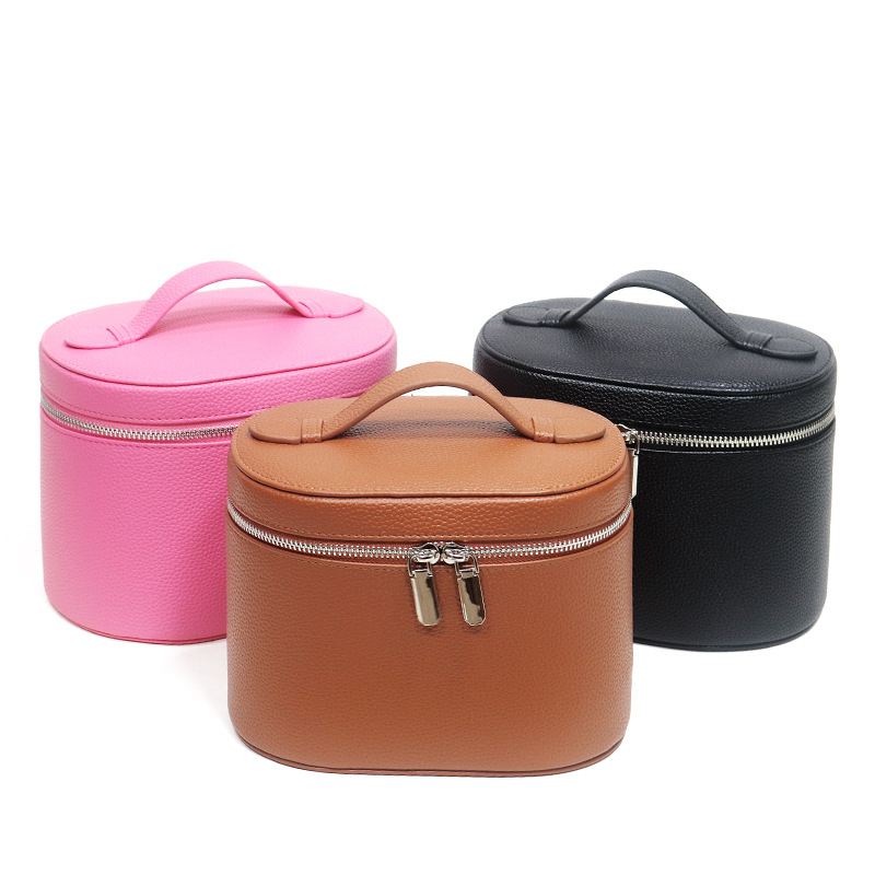 Leather Makeup Bag Portable Tr - Skincare D'Alba review and price