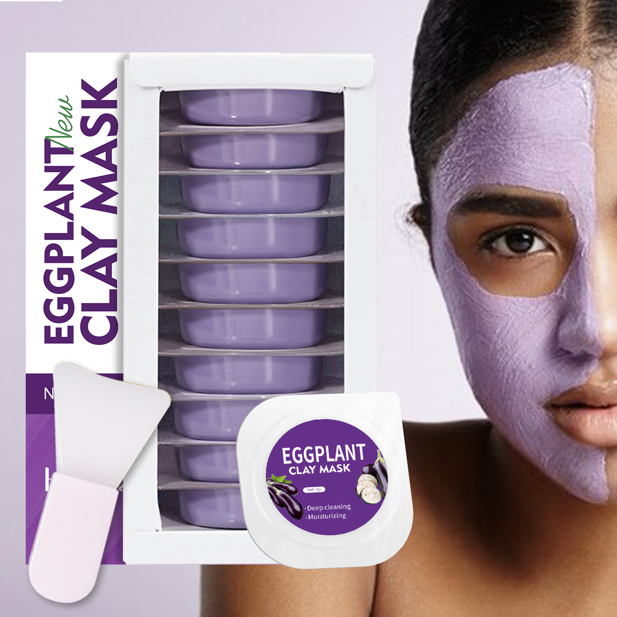 5g/0.17oz*10 Eggplant clay mud - Mud Mask Kaolin review and price