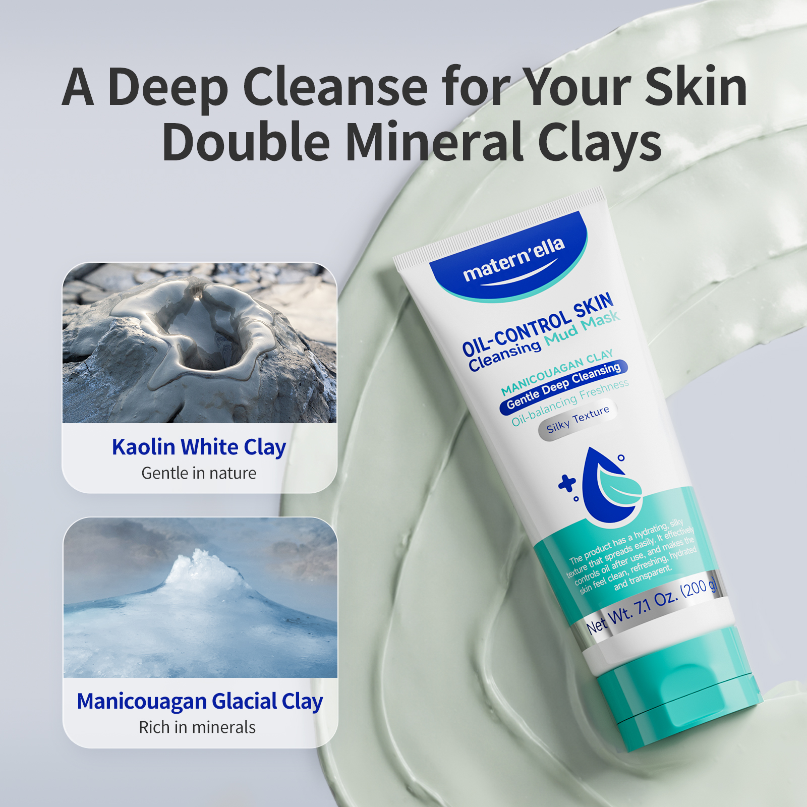 Matern'ella Manicouagan Clay M - Mud Mask Kaolin review and price