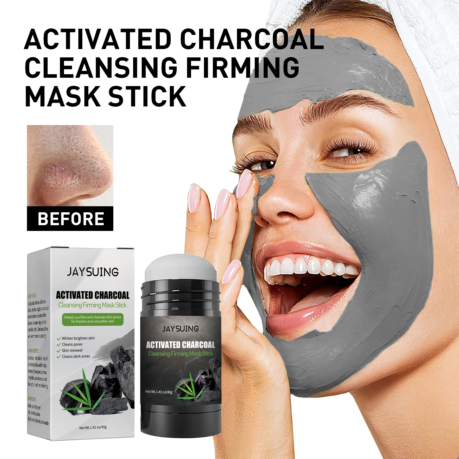40g Activated carbon facial ma - Mud Mask Kaolin review and price