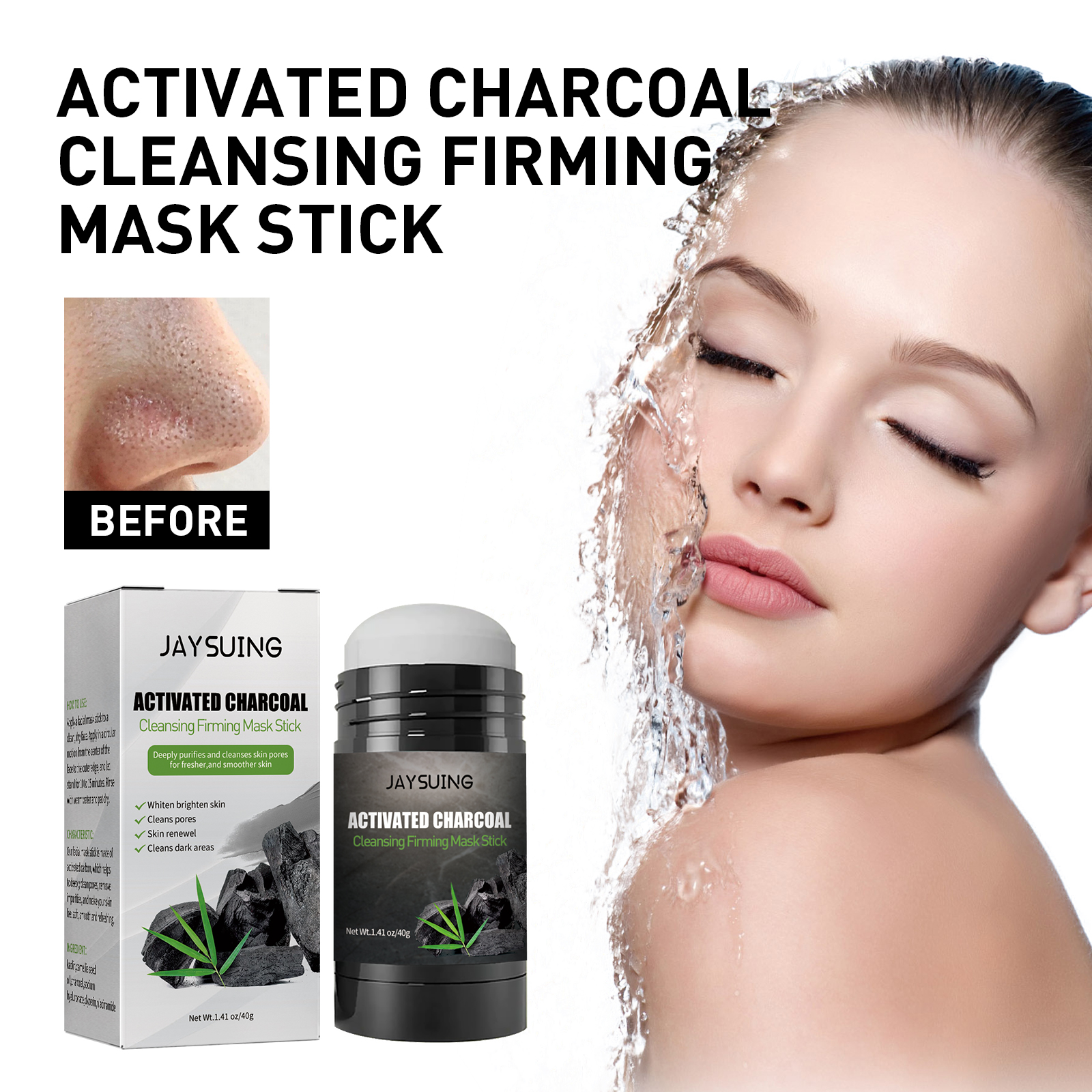 40g Activated carbon facial ma - Mud Mask Kaolin review and price