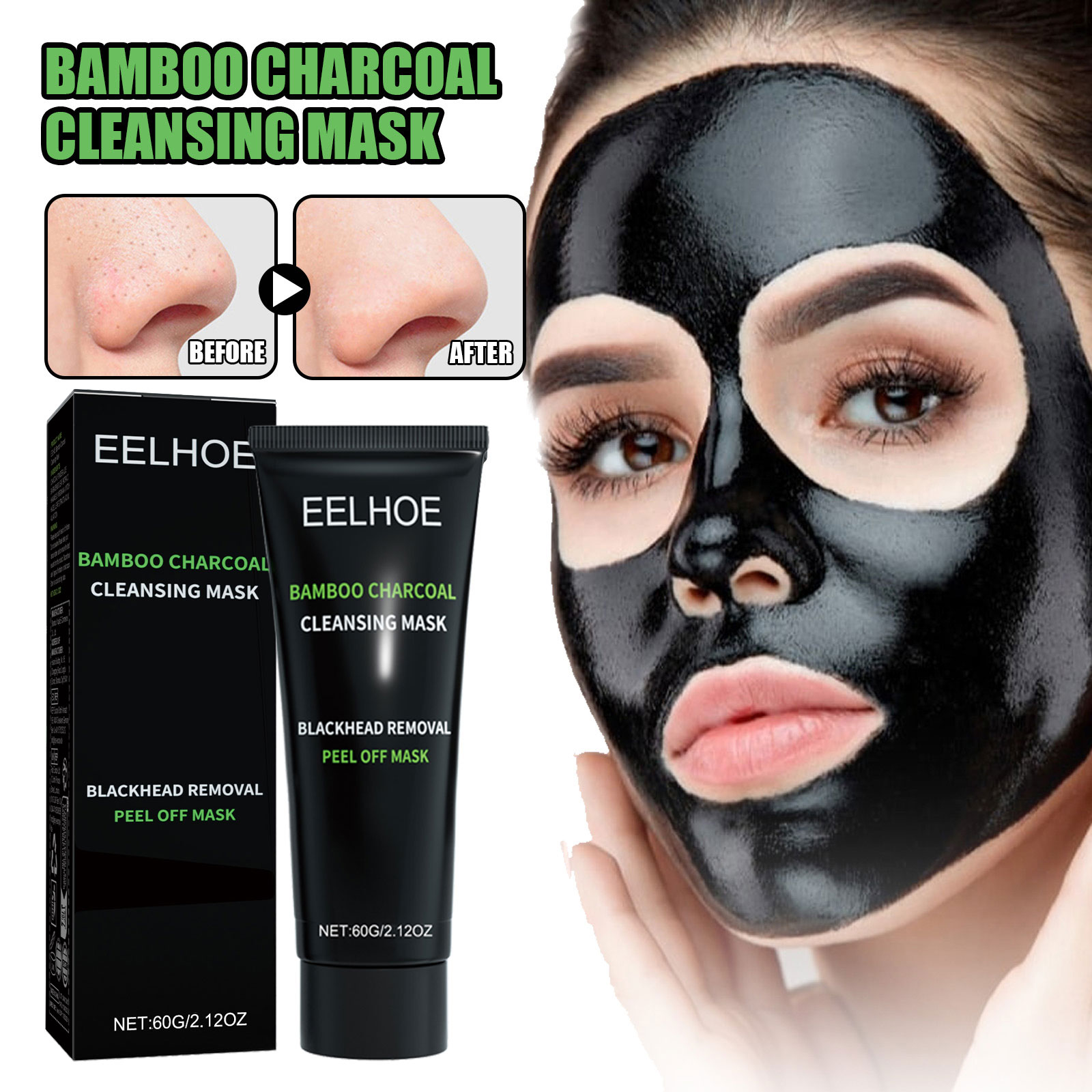 Bamboo Charcoal Tear-off Mask  - Mud Mask Kaolin review and price