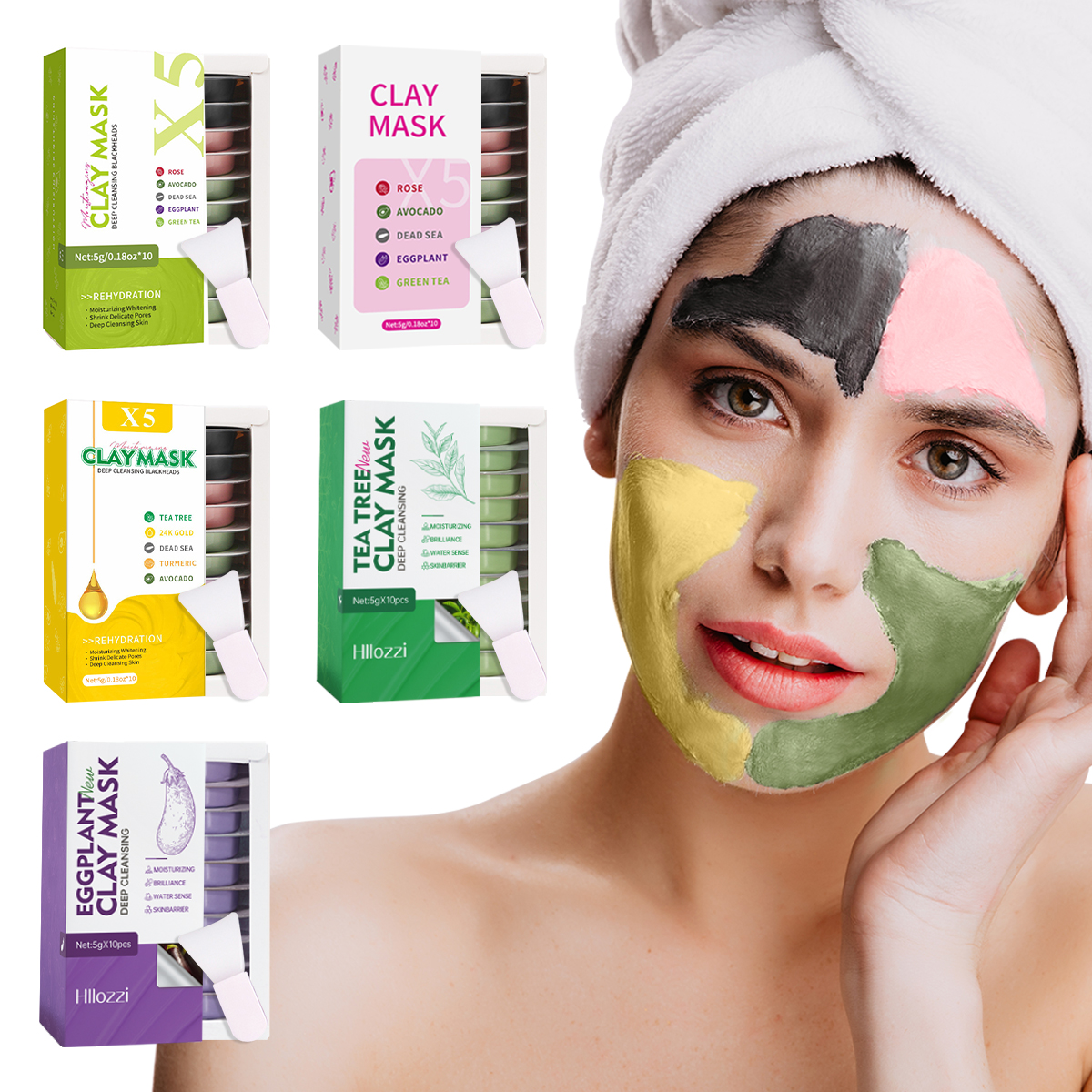 5g*10pcs Facial Cleansing Mud  - Mud Mask Kaolin review and price