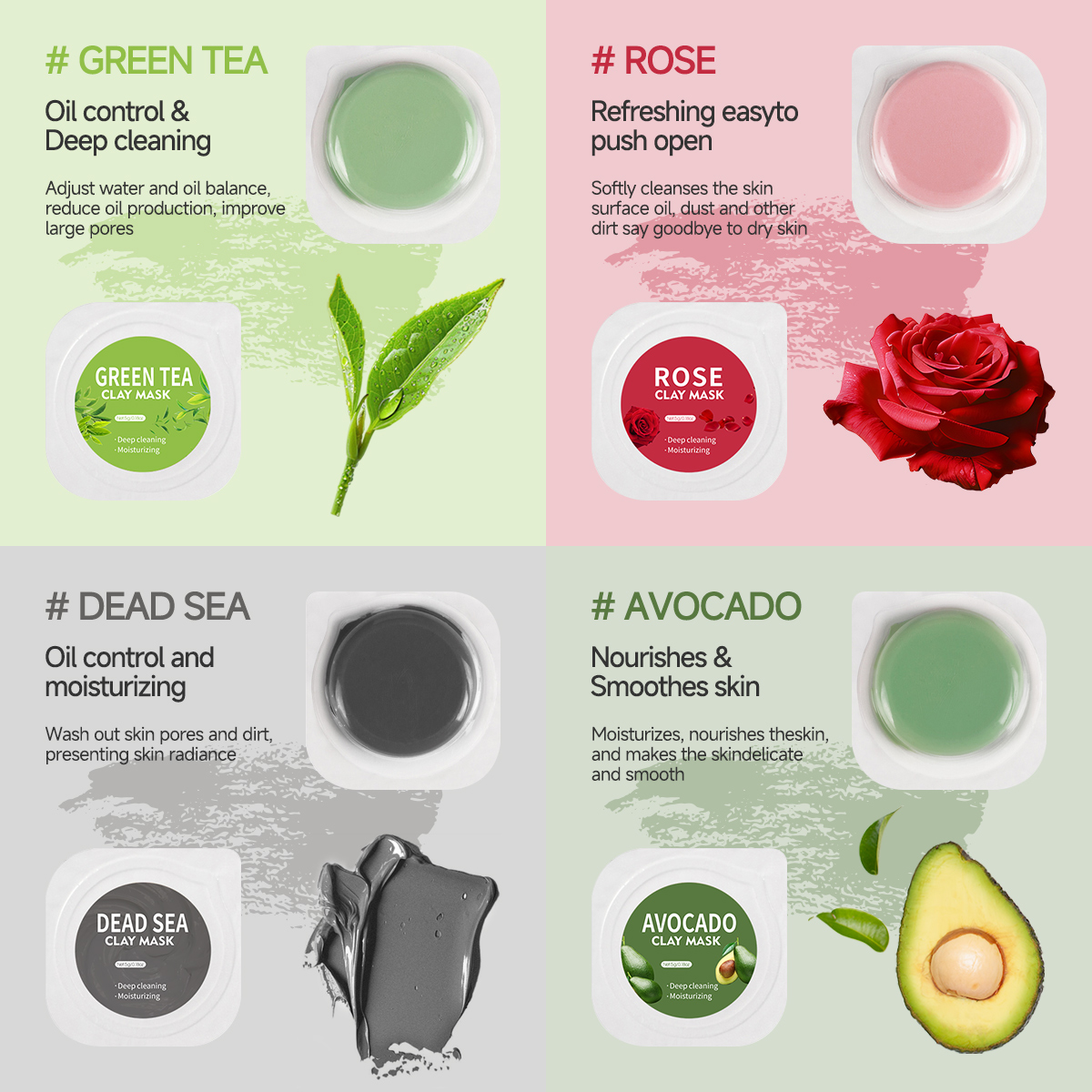 5g*10pcs Facial Cleansing Mud  - Mud Mask Kaolin review and price