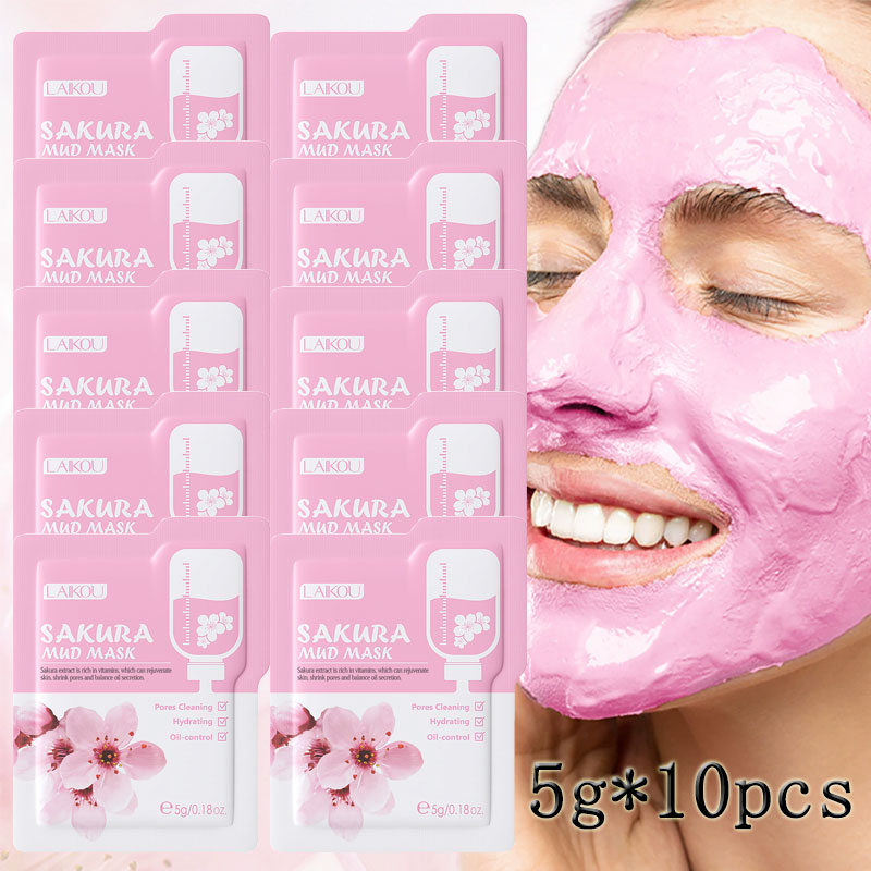 10pcsLAIKOU Sakura Mud Mask Ba - Mud Mask Kaolin review and price