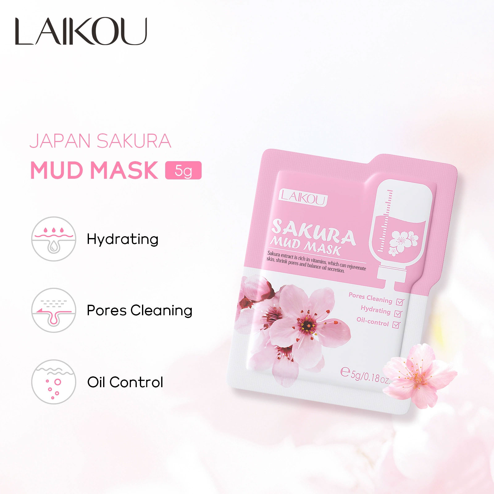 10pcsLAIKOU Sakura Mud Mask Ba - Mud Mask Kaolin review and price