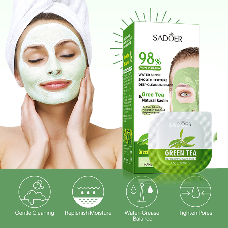 8pcs Green Tea Cleaning Mud Ma - Mud Mask Kaolin review and price
