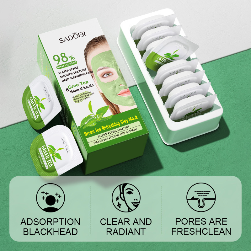 8pcs Green Tea Cleaning Mud Ma - Mud Mask Kaolin review and price